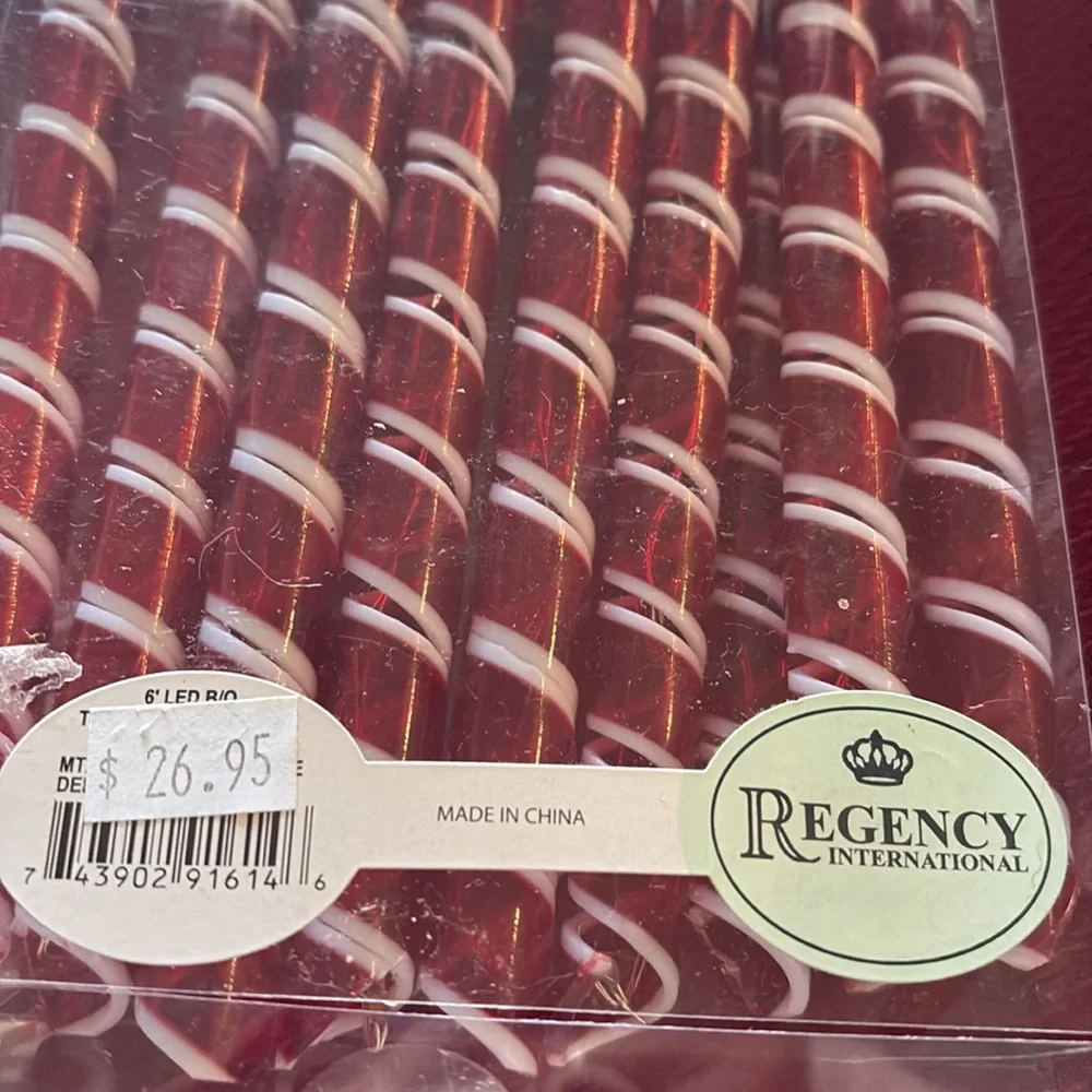 NIB Set of 3 Timer 10pc 6 Foot LED Peppermint Stick Lights